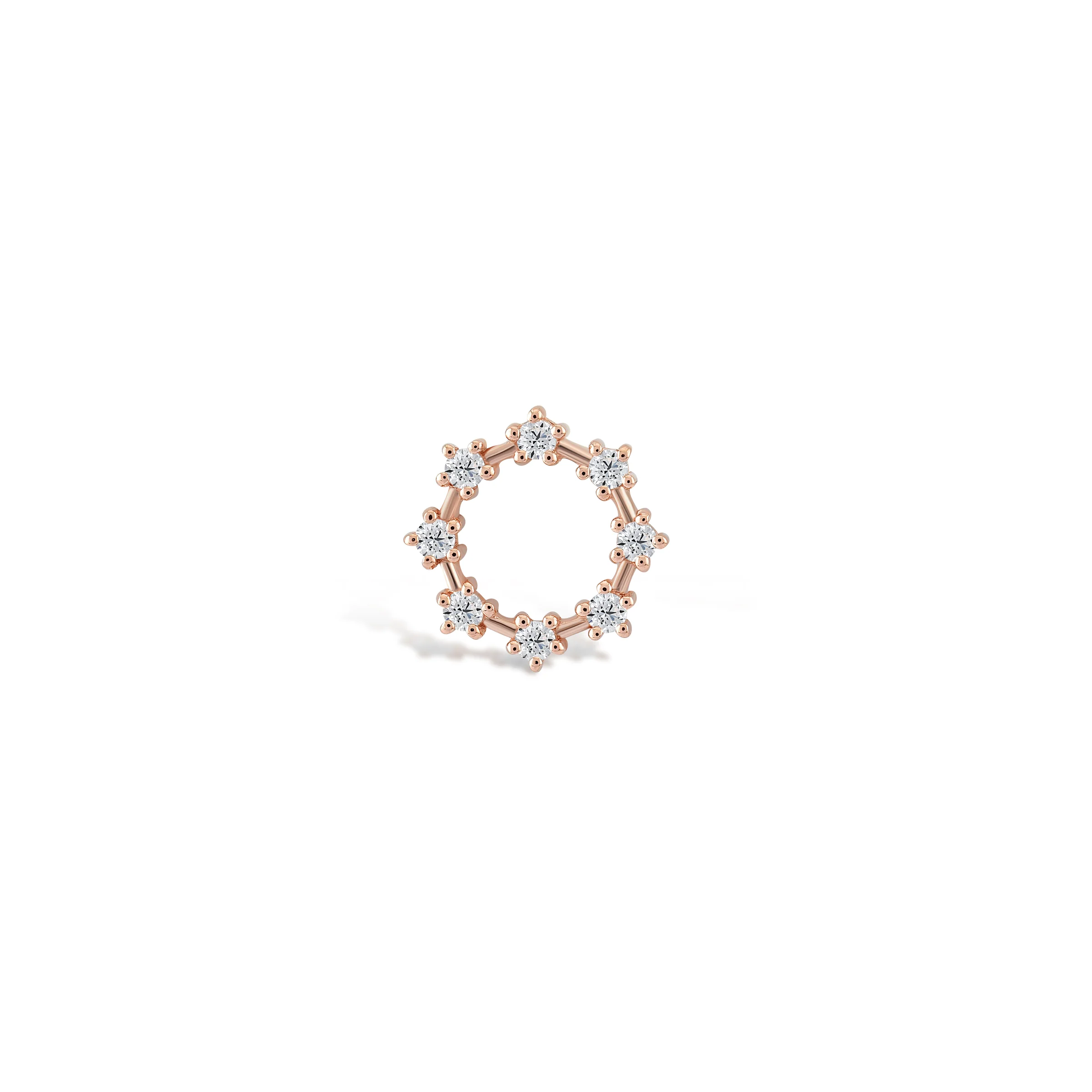 Çicek Çemberi Pırlanta Piercing-Rose