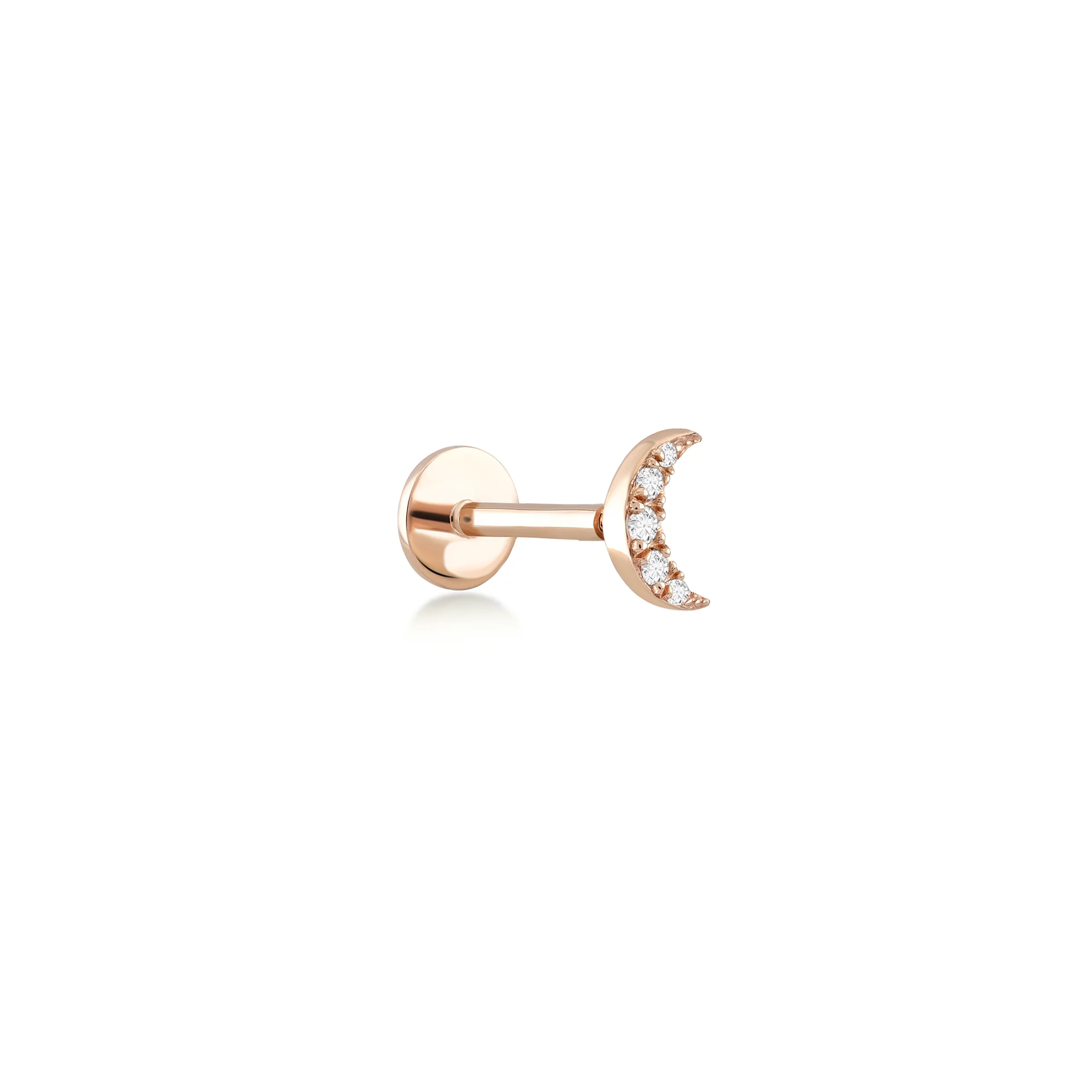 Ay Pırlanta Piercing-Rose